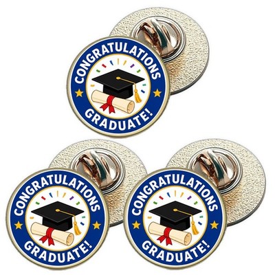 3 x Graduation D3 (BU29) Lapel Pin Badges