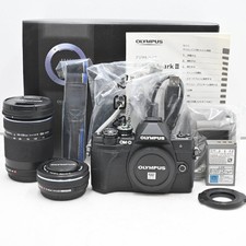 Olympus OM-D E-M10 Mark III Mirrorless Camera Kit 16MP Dual Zoom Black Used