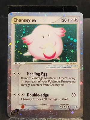 Pokémon Chansey EX TCG Holo Ultra Rare Card Ruby and Sapphire 96/109