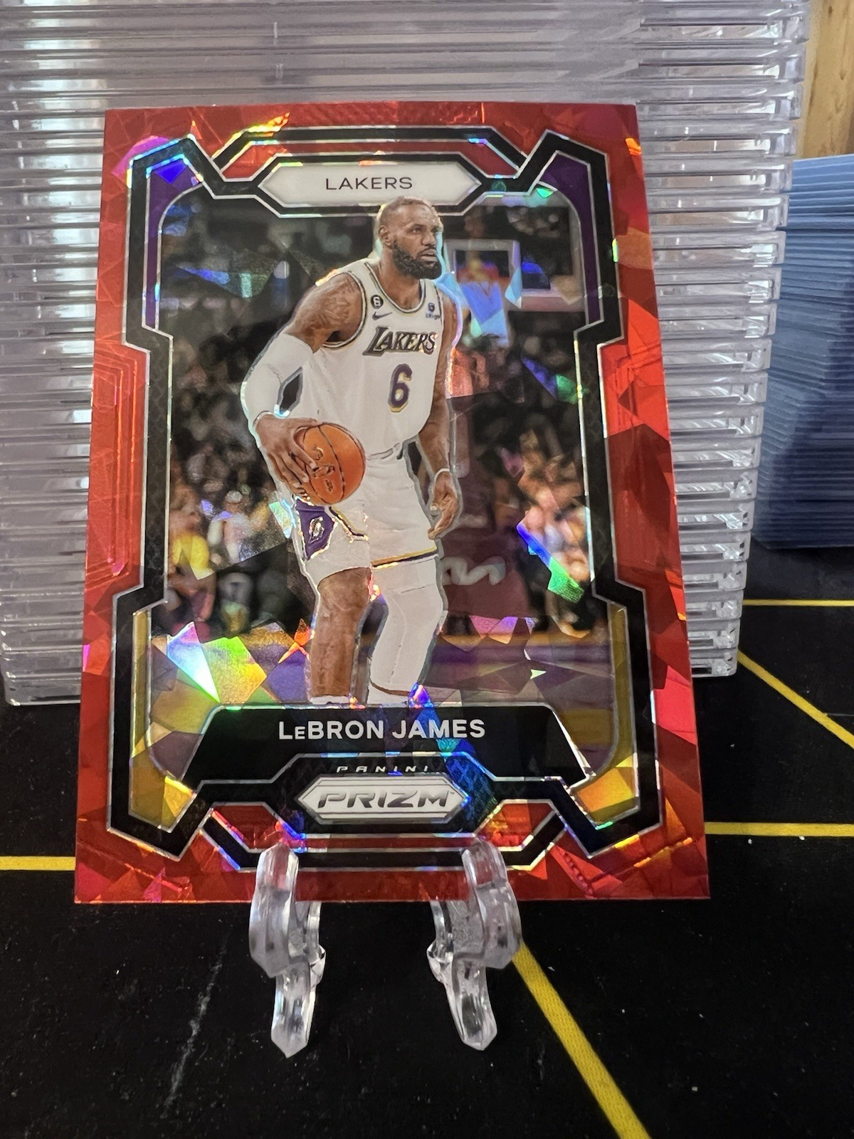 2023-24 Panini Prizm LeBron James #63 Red Ice Prizm