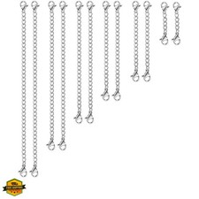 12 PCS Necklace Extenders - Stainless Steel Necklace Extension Chain for Jewe...