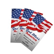 50 American Flag Prayer Cards – God Bless America Psalm 33:12 | Made in USA