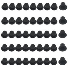 50 Pcs Mini Black Top Hat Plastic Miniature Top Hats Mini Snowman Hats for Cr...