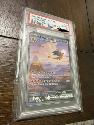PSA 10 Charizard ex 2023 Pokemon MEW EN 151 Special Illustration Rare SIR #199