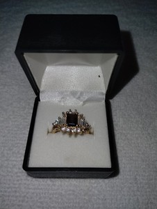 Authentic Thai Garnet Gold Plated Ring. Brand New In Box Size 7