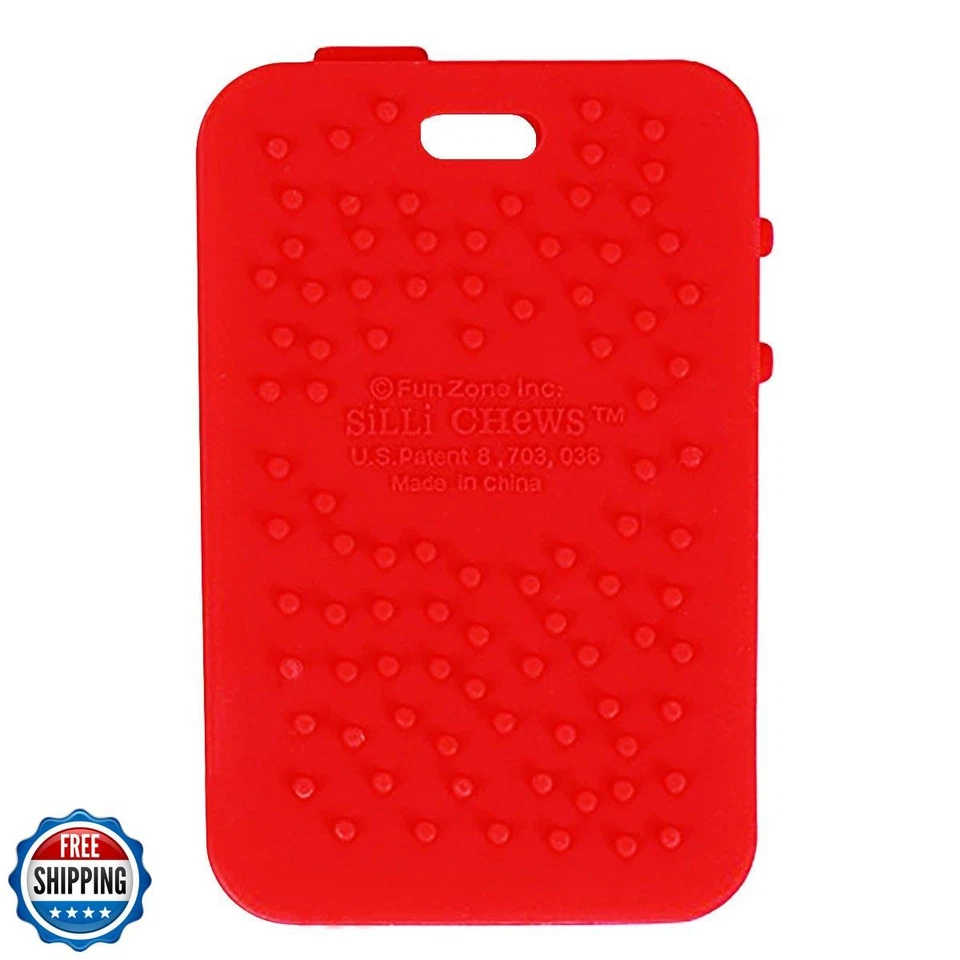 Silli Chews Cell Phone Teether for Baby Red Phone Teething Toy Red Silicone T - Image 2 of 4