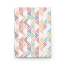 Colorful Triangle Pattern Hardcover Journal, Aesthetic Notebook, Gift for ... 