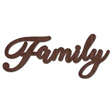 Cutout Sign Letter Wooden Wall Art Decor Wood Word Sculpture Signs Family