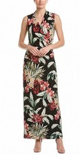 Tommy Bahama Sz XS TP Oceanic Orchid Hawaii Maxi Knit Dress Vacation UPF Jet Set