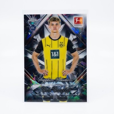 2024-25 Topps Chrome Sapphire Selections Cole Campbell RC Rookie Black /10