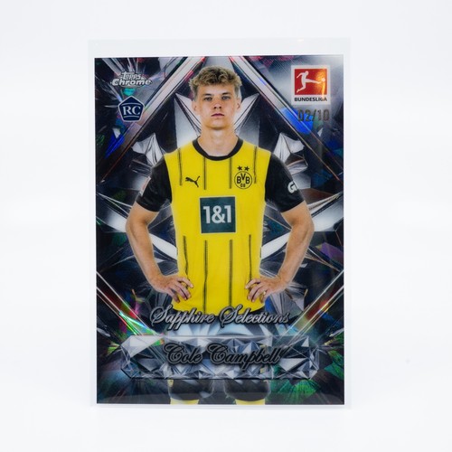 2024-25 Topps Chrome Sapphire Selections Cole Campbell RC Rookie Black /10 - Bild 1 von 2
