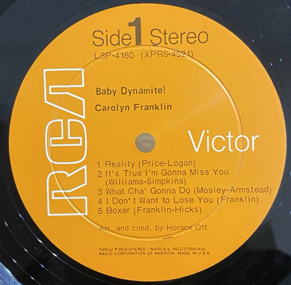 RARE 60s Northern Soul LP Record CAROLYN FRANKLIN Baby Dynamite RCA Orange VG+* Foto 3 de 4