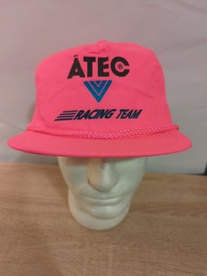 Vintage 90's ATEC Racing Team Neon Pink Adjustable Hat