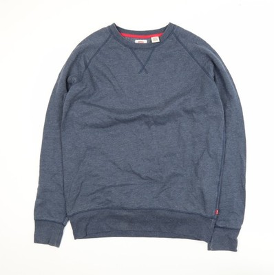 Levi's Herren Pullover Sweatshirt blau Rundhals Größe L