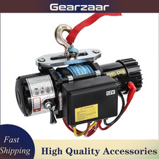 10000lbs Electric Winch 12v Synthetic Rope Off-road 4wd Suv Truck Towing Trailer 10000lbs Electric Winch 12v Synthetic Rope Off-road 4wd Suv Truck Towing Trailer