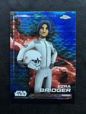 2024 Topps Chrome Star Wars Blaster Blue Pulsar Refractor Ezra Bridger 125