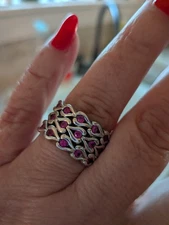 Gorgeous Ruby 10K White Gold Ring