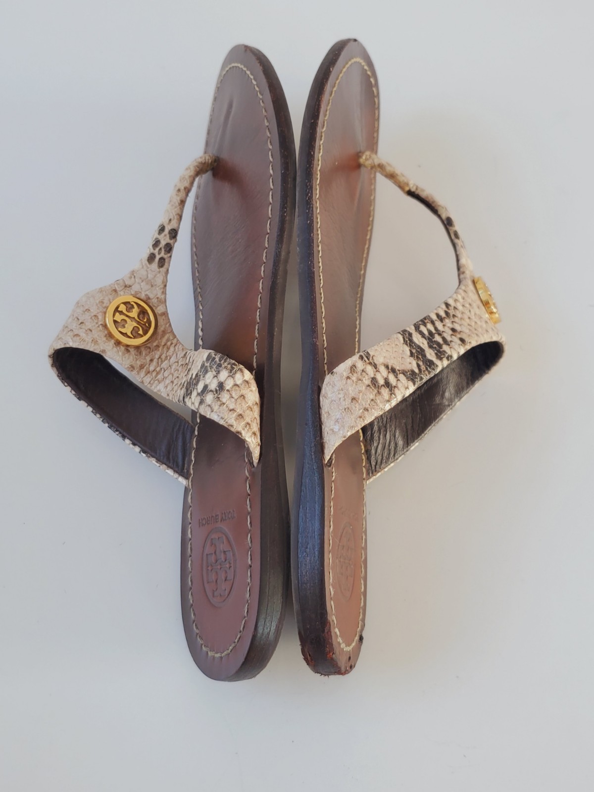 Tory Burch Womens Shoes Cameron Python Leather Fl… - image 7