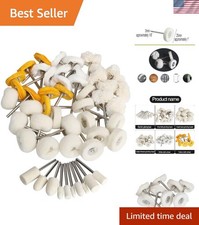 Mini Brush Polishing Kit 1” with Wool Felt for Precision Jewelry & Watch Care