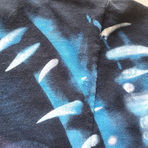 VINTAGE LIQUID BLUE ALL OVER PRINT CYBER WOLF GALAXY DREAMCATCHER T SHIRT 2XL 21 - Picture 3 of 6