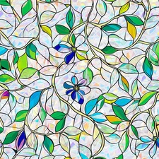 Window Privacy Film Stained Glass Decorative Static Cling Window Tint Sticker fo