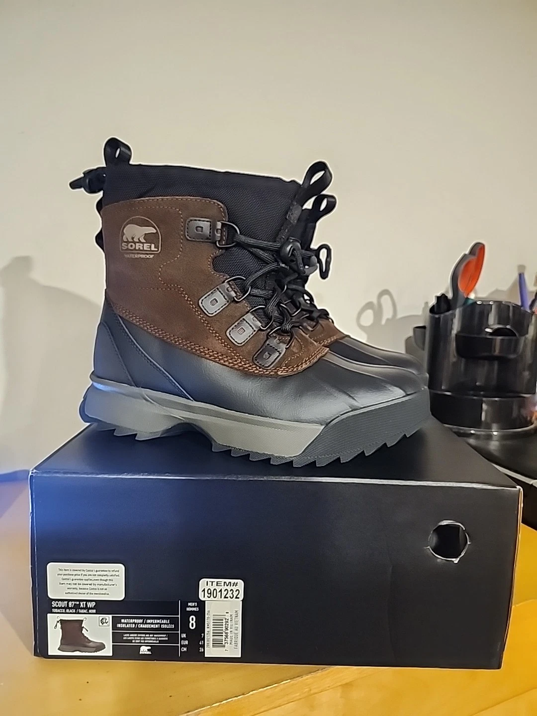 SOREL “SCOUT 87' XT WP” Men's Lightweight Waterproof Boots [Tobacco/Black] US 8