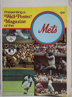 New York Mets 1972 Official MLB Baseball Wall Poster Magazine Folded 25x35