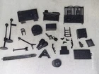 Marx Untouchables Playset Black Hard Plastic Accessorizes Lot 27 Pieces