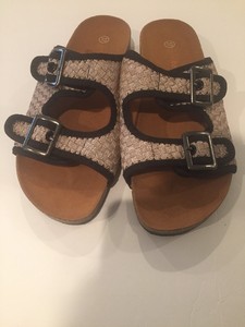 rose gold 2 strap sandals