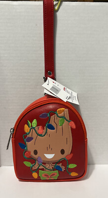 Disney Loungefly Christmas Marvel Baby Groot Guardian of the Galaxy Wristlet Bag