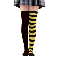 Soft Ladies Top Stay Up Extra Contrast Long Socks Thigh High Over the Knee Socks