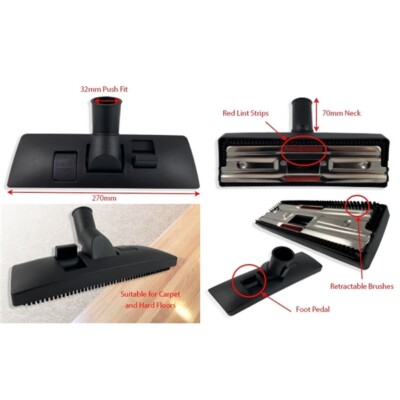 Kit Di Attrezzi E Tubo Da 2,5 Metri Per Aspirapolvere Numatic Henry