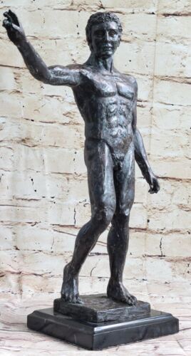Signed Rodin Abstract Modern Art Deco Man Nude Torso Bronze Sculpture Decor - 第 1/10 張圖片