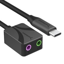 SABRENT USB Type-C Audio Adapter with 24-Bit/96KHz Hi-Res Sound