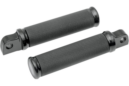 Drag Hotop Black Rubber Foot Pegs Harley Male Mounts XL Softail Dyna 1620-0789