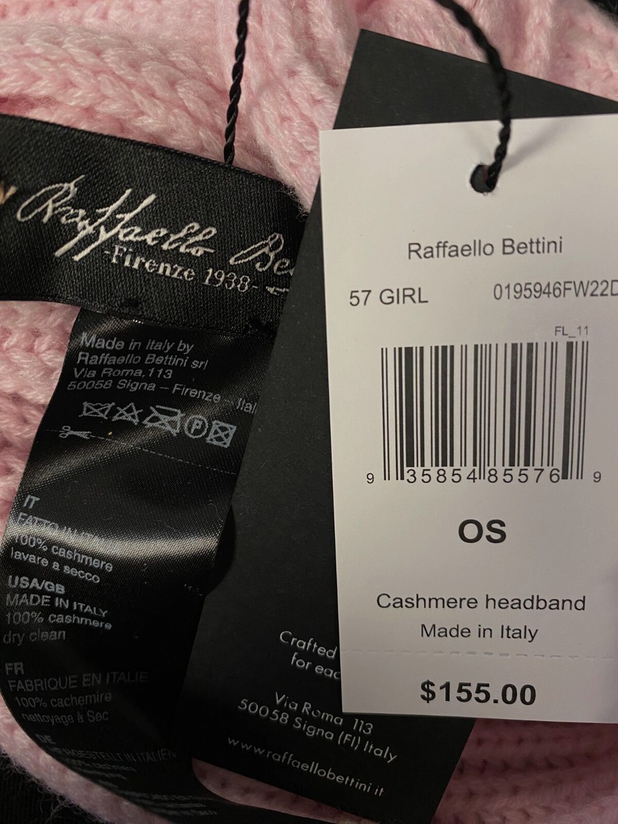 NWT Cobalt Stripe Cashmere Raffello Bettini Knit Headband SHALOVETE LTD: Raffaello Bettini SRL - Italy main image 3