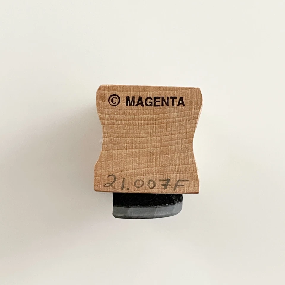 Пурпурный резиновый штамп на ломтик арбуза дерево - Изображение 3 из 3