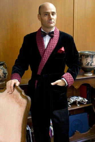 Men Black Smoking Jacket Elegant Luxury Stylish Designer Party Wear Blazer Coat