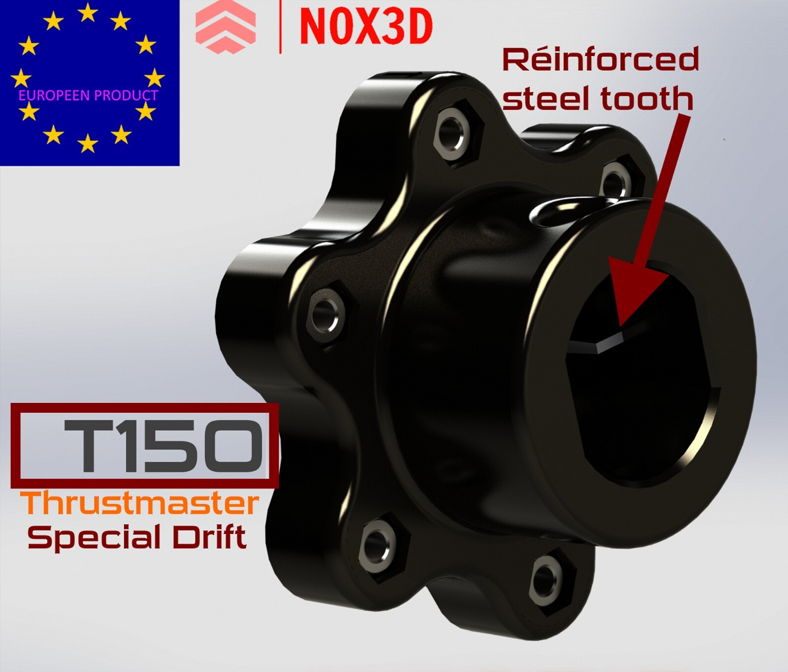 Moyeu Thrustmaster T150 TMX en acier renforcé, adaptateur haute précision pour volant de drift