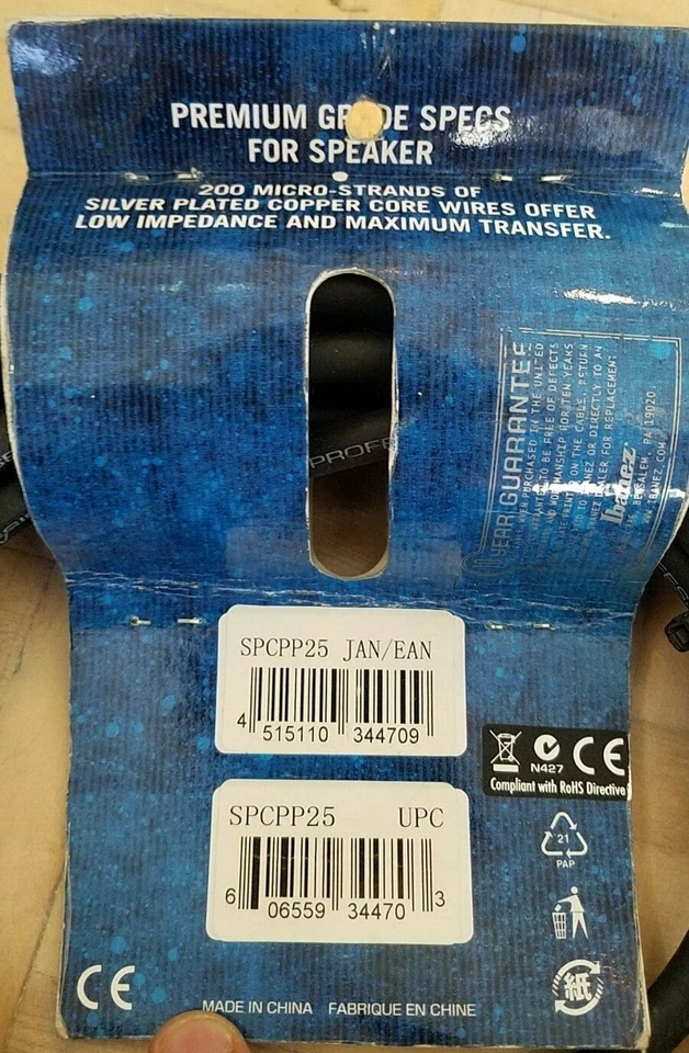 Ibanez Speaker Cords -SPCPP25 - Three (3) 25 Foot Cords - Image 4 of 4