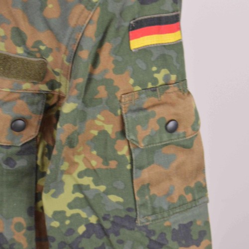 German Bundeswehr Flecktarn Camo Military Parka Jacket GR12 L Tall Hood Woodland - Picture 8 of 15