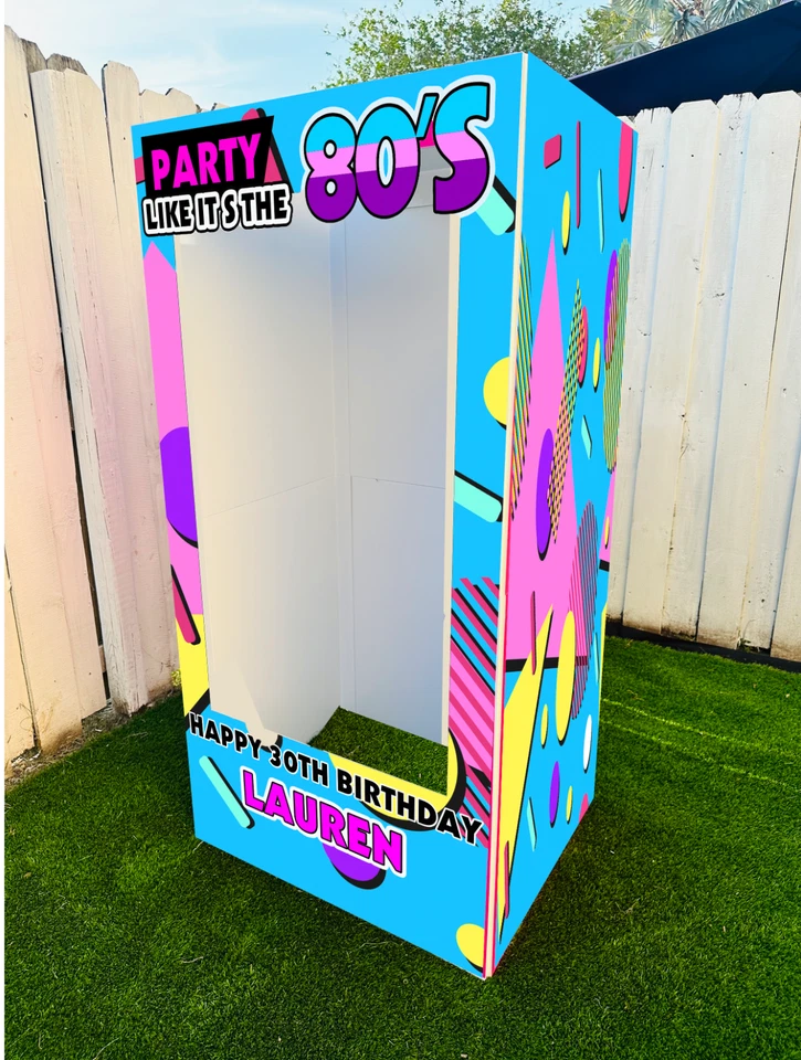 party like it's the 80's, happy birthday 30th birthday, custom name, photo booth - Изображение 2 из 4