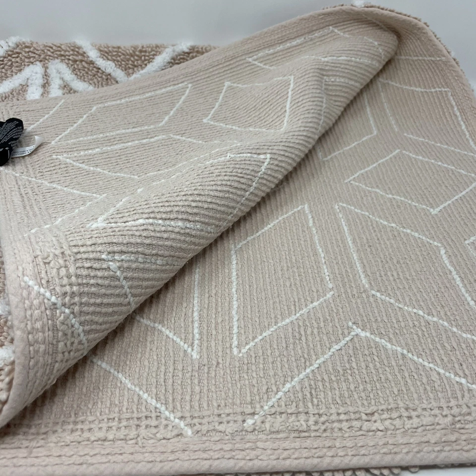 Alfombra de baño Lauren Ralph Lauren blanco melocotón 21x34 100 % algodón antideslizante Foto 4 de 4