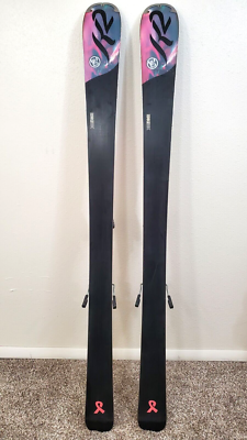 k2 all terrain rocker skis women's 153 cm K2 SUPERSTITIOUS All-Mountain Rocker Women's Skis w/ Adjustable  Bindings