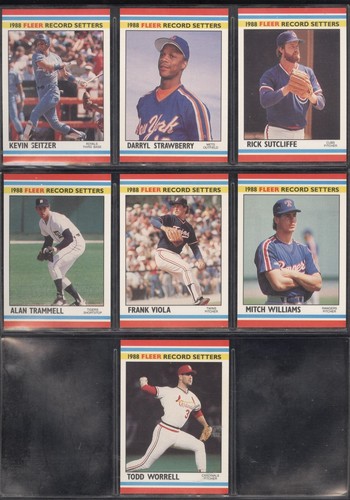 Tarjeta de béisbol Fleer Record Setters 1988 ver lista - Imagen 66 de 69