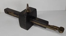 M. M. BRAINARD ROSEWOOD/BRASS MORTISE GAUGE-ANTIQUE HAND TOOL-MARKING WOODWORK