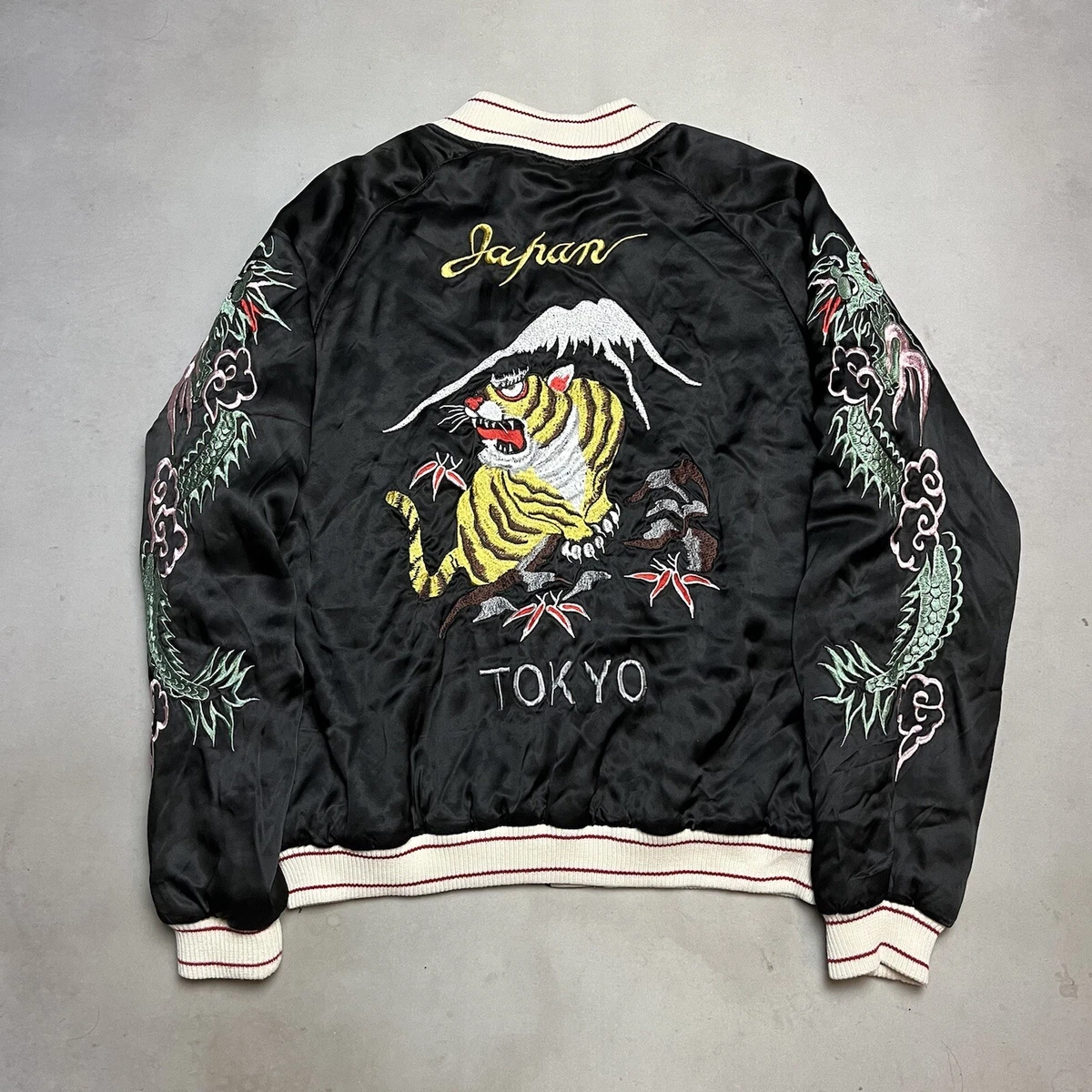 Vintage Houston Sukajan Souvenir Japan Bomber Jacket Dragon