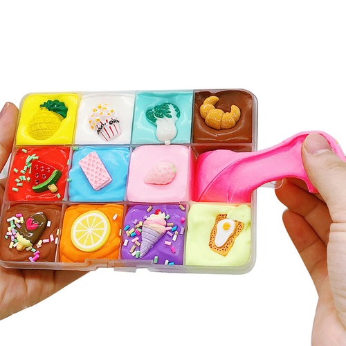 DIY Fluffy Slime Fruit Dish Slime Mud Nontoxic Sensory Kids Stress Reliever Toy - Picture 6 of 7