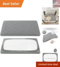 Soft Quilted Pack N Play Sheet - Cozy 39''x27'' Toddler Mattress Protector