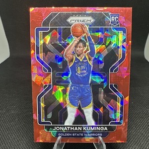 2021-22 Prizm Basketball Jonathan Kuminga RC #307 Red Cracked Ice SP Warriors